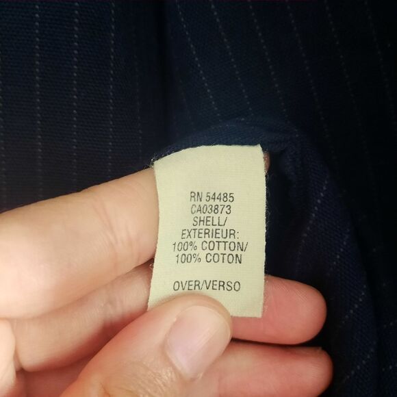 American Eagle Cotton Jacket Navy Men's Size Large - Picture 6 of 7